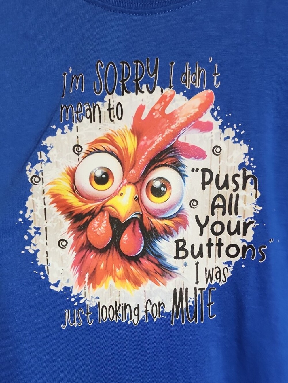 Royal Blue Short Sleeve Graphic Tee - Women's Casual Top